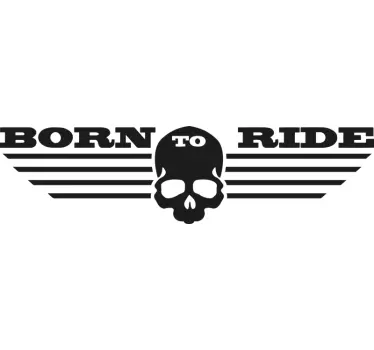Born To Ride Skull Motorcycle Sticker - TenStickers