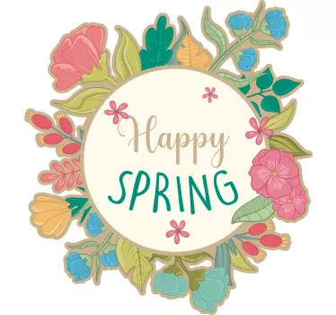 happy spring shop window sticker - TenStickers