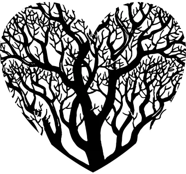Heart Tree Wall Decal - TenStickers