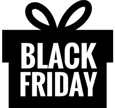 Black Friday Wrapped In a Present Window Sticker - TenStickers