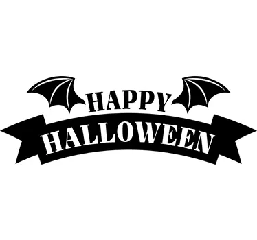Happy Halloween Bat halloween sticker - TenStickers