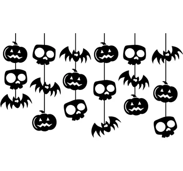 Pendants halloween wall decal - TenStickers