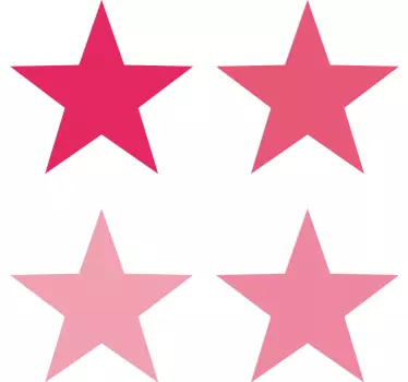 Pink Star Wall Stickers - TenStickers