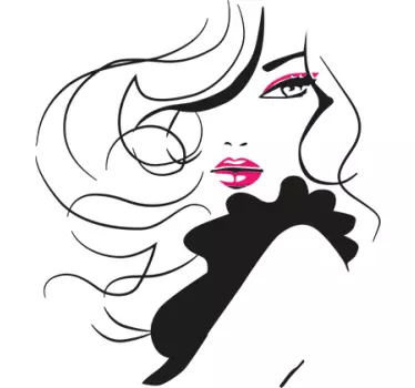 Glamorous Woman Decorative Wall Sticker - TenStickers