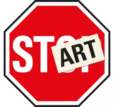 Start Sign Wall Sticker - TenStickers