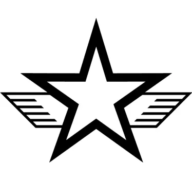 Army star badge car sticker - TenStickers