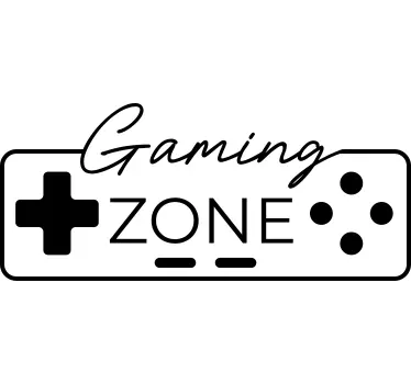 Gaming zone video game sticker - TenStickers