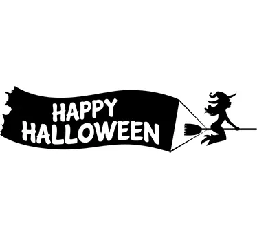 Happy halloween celebration shop window sticker - TenStickers