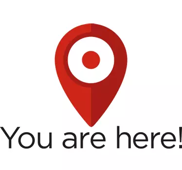 You Are Here Wall Sticker - TenStickers