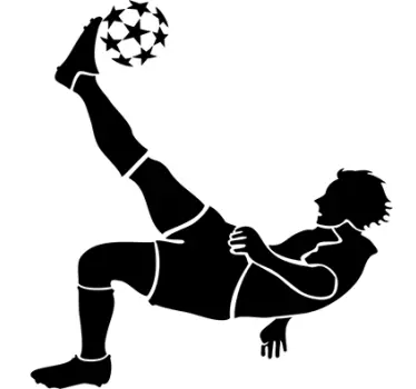 Football Player Kicking a Ball Wall Sticker - TenStickers