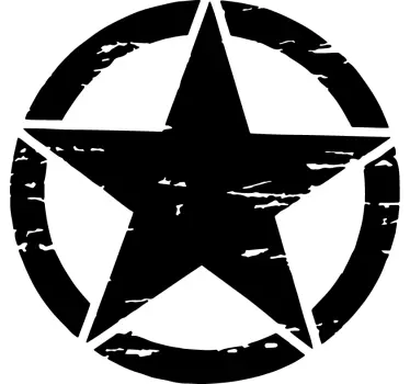 Military star logo car sticker - TenStickers