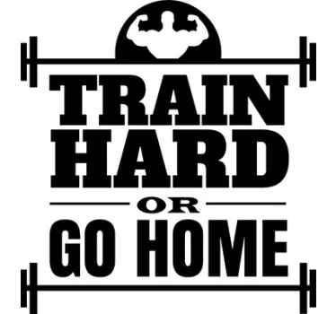 Train Hard Fitness Sticker - TenStickers