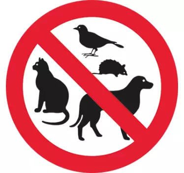 No Entry Pet Sign Sticker - TenStickers