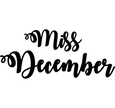 Miss December text sticker - TenStickers