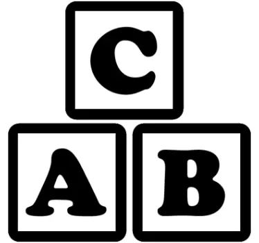 ABC Cubes Kids Sticker - TenStickers