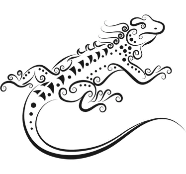 Abstract Gecko Wall Art Sticker - TenStickers