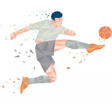 Abstract professional footballer football wall sticker - TenStickers