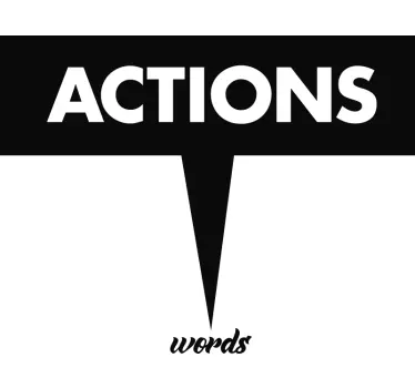 Actions Louder than Words Wall Sticker - TenStickers