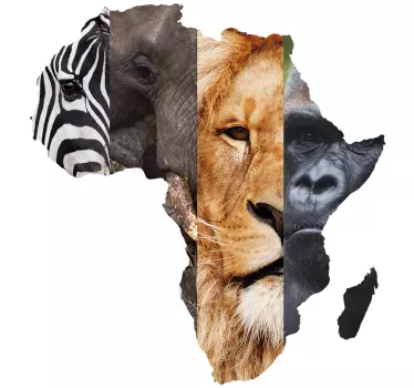 African Animals Wall Mural Sticker - TenStickers