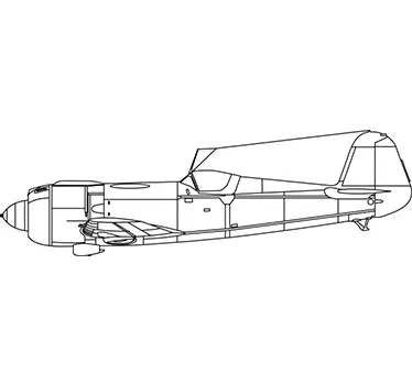 Airplane Outline Wall Sticker - TenStickers