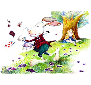 Alice in Wonderland Children's Sticker - TenStickers