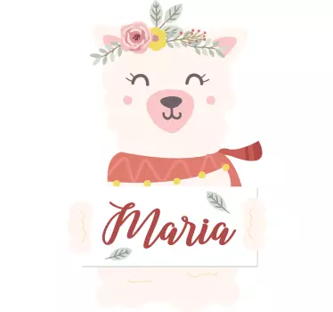 Alpaca animal wall decal - TenStickers