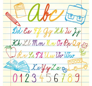 Alphabet Notebook Kids Sticker - TenStickers
