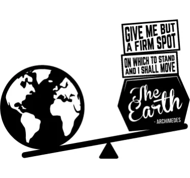 Archimedes equilibrium quote decal - TenStickers