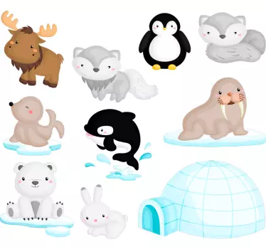 Arctic Wildlife Home Wall Sticker - TenStickers