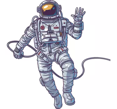 Astronaut space wall sticker - TenStickers