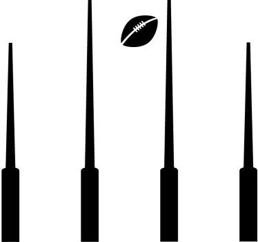 Aussie Rules Posts Home Wall Sticker - TenStickers