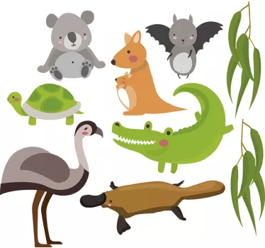 Australian Animals Wall Sticker - TenStickers