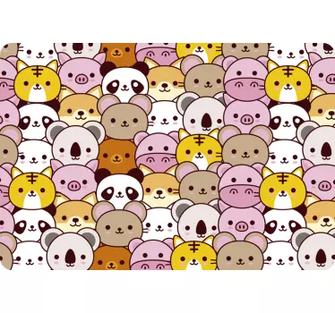 baby animals laptop sticker - TenStickers