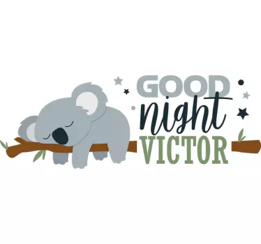 Baby Koala Tree Kids Wall Sticker - TenStickers