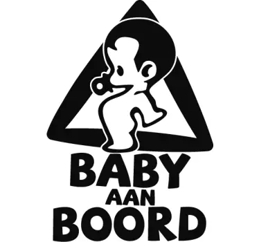 Baby in the car sticker - TenStickers
