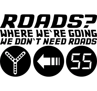 Back to the future Quote Wall Sticker - TenStickers