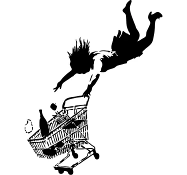 Banksy buy auction skid vinyl wall art - TenStickers
