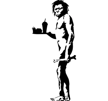 Banksy Caveman Wall Art Sticker - TenStickers