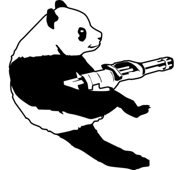 Banksy panda vinyl wall art - TenStickers
