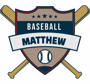 Baseball Customisable Wall Sticker - TenStickers