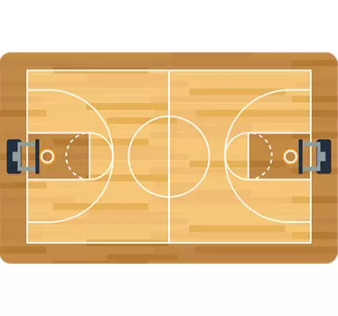 Basketball Court Laptop Sticker - TenStickers