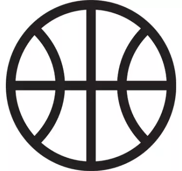 Basketball Icon Decorative Sticker - TenStickers
