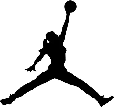 Basketball woman silhouette decal - TenStickers