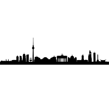 Berlin Skyline Wall Sticker - TenStickers