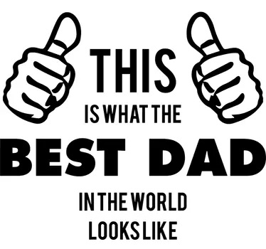 Best Dad In the World Wall Sticker - TenStickers