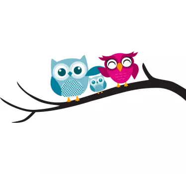Bird Family Wall Sticker - TenStickers