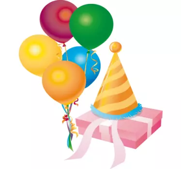 Birthday Present Sticker - TenStickers