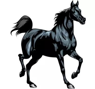 Black Horse Wall Sticker - TenStickers