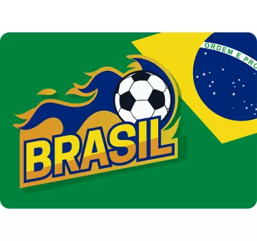 Brazil Football Laptop Sticker - TenStickers