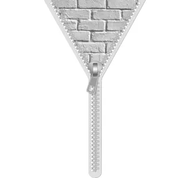 Brick Wall Zipper Decorative Sticker - TenStickers